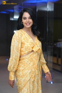 Tollywood actress bindu madhavi in a yellow dress