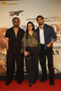 Border 2 Screening attended by Sunny Deol, Varun Dhawan, Sonam Bajwa, Medha Rana, Ahan Shetty, and Suniel Shetty