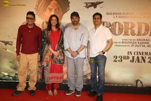 Border 2 Screening attended by Sunny Deol, Varun Dhawan, Sonam Bajwa, Medha Rana, Ahan Shetty, and Suniel Shetty