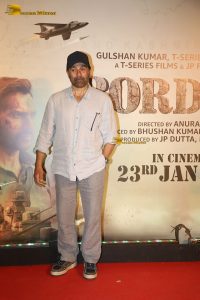 Border 2 Screening attended by Sunny Deol, Varun Dhawan, Sonam Bajwa, Medha Rana, Ahan Shetty, and Suniel Shetty