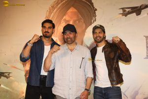 Border 2 Screening attended by Sunny Deol, Varun Dhawan, Sonam Bajwa, Medha Rana, Ahan Shetty, and Suniel Shetty