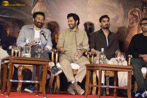 Border 2 Success Celebration attended by Sunny Deol, Varun Dhawan, Ahan Shetty, Sonam Bajwa, and Medha Rana