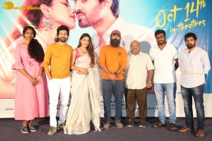 Telugu movie Boyfriend for hire press meet attended by actors Viswant and Malavika Satheesan
