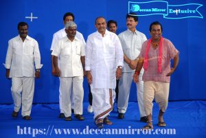 Rare pictures of YSR and Brahmanandam shooting for a film