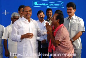 Rare pictures of YSR and Brahmanandam shooting for a film