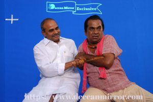 Rare pictures of YSR and Brahmanandam shooting for a film