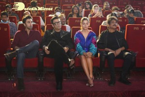 Brahmastra Motion Poster Release in Hyderabad attended by Ranbir Kapoor, Alia Bhatt, Nagarjuna, Karan Johar and SS Rajamouli