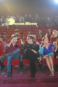 Brahmastra Motion Poster Release in Hyderabad attended by Ranbir Kapoor, Alia Bhatt, Nagarjuna, Karan Johar and SS Rajamouli