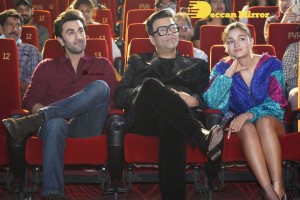 Brahmastra Motion Poster Release in Hyderabad attended by Ranbir Kapoor, Alia Bhatt, Nagarjuna, Karan Johar and SS Rajamouli