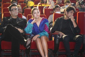 Brahmastra Motion Poster Release in Hyderabad attended by Ranbir Kapoor, Alia Bhatt, Nagarjuna, Karan Johar and SS Rajamouli