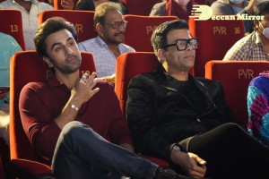 Brahmastra Motion Poster Release in Hyderabad attended by Ranbir Kapoor, Alia Bhatt, Nagarjuna, Karan Johar and SS Rajamouli