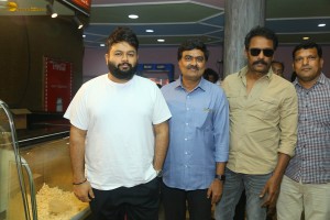 Bro Trailer Launch at Devi Theatre attended by Actress Ketika Sharma, Director Samuthirakani, Music Director Thaman, and Producer TG Vishwa Prasad