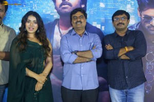 Bro Trailer Launch at Devi Theatre attended by Actress Ketika Sharma, Director Samuthirakani, Music Director Thaman, and Producer TG Vishwa Prasad