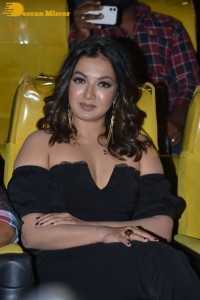 Actress Catherine Tresa aka Catherine Teresa dressed in black while attending a movie event