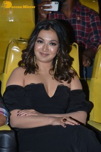 Actress Catherine Tresa aka Catherine Teresa dressed in black while attending a movie event