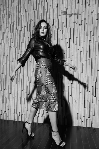 Actress Catherine Tresa photoshoot in black and white