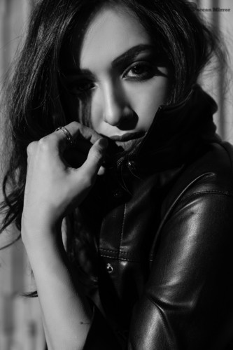 Actress Catherine Tresa photoshoot in black and white