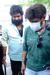 Pictures of celebrities as they came out to vote in the movie artists association elections