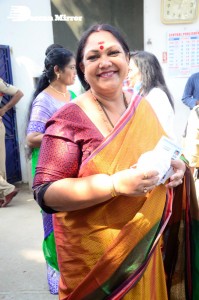 Pictures of celebrities as they came out to vote in the movie artists association elections