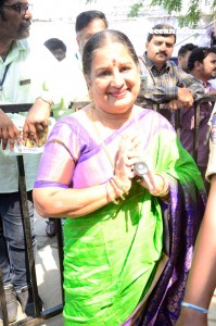 Pictures of celebrities as they came out to vote in the movie artists association elections