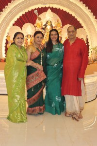 Kajol, Rani, Riya and others at North Bombay Durga Puja Samiti