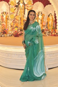 Kajol, Rani, Riya and others at North Bombay Durga Puja Samiti