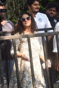 Pictures of celebrities as they came out to vote in the movie artists association elections