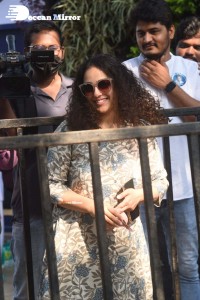 Pictures of celebrities as they came out to vote in the movie artists association elections