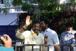 Pictures of celebrities as they came out to vote in the movie artists association elections