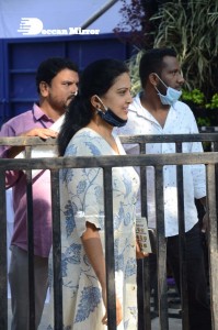 Pictures of celebrities as they came out to vote in the movie artists association elections