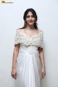 actress Chandini Chowdary in a white silk dress