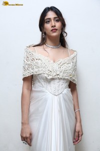 actress Chandini Chowdary in a white silk dress