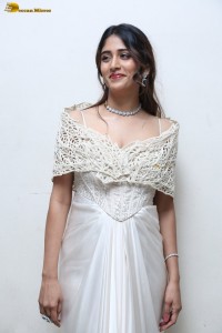 actress Chandini Chowdary in a white silk dress