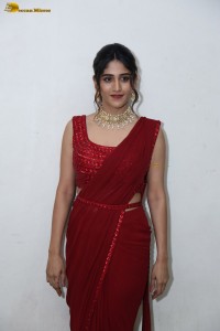 actress Chandini Chowdary dazzles in a red dress