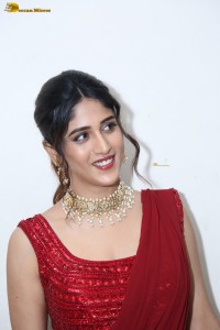 actress Chandini Chowdary dazzles in a red dress