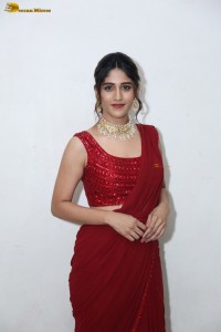 actress Chandini Chowdary dazzles in a red dress