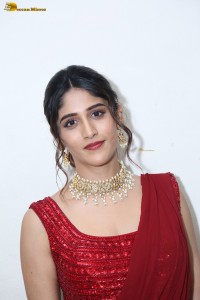 actress Chandini Chowdary dazzles in a red dress