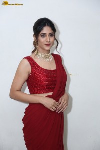 actress Chandini Chowdary dazzles in a red dress