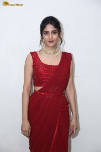 actress Chandini Chowdary dazzles in a red dress