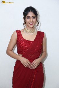 actress Chandini Chowdary dazzles in a red dress