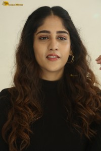 telugu actress Chandini Chowdary cute in a black top and brown skirt