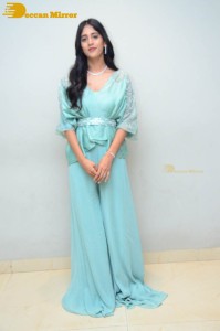 Telugu Actress Chandini Chowdary poses for pictures in a blue dress