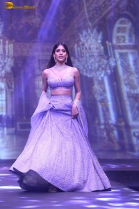 actress chandini chowdary ramp walk in a lehenga choli