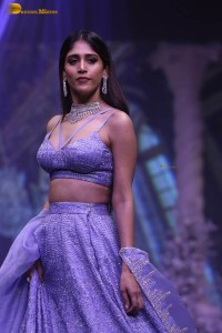 actress chandini chowdary ramp walk in a lehenga choli