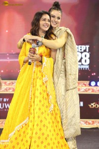 Chandramukhi 2 Pre-Release Event attended by Raghava Lawrence, Kangana Ranaut, and Mahima Nambiar