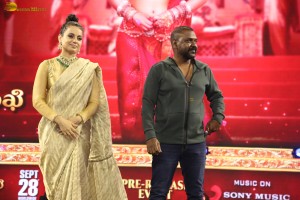 Chandramukhi 2 Pre-Release Event attended by Raghava Lawrence, Kangana Ranaut, and Mahima Nambiar
