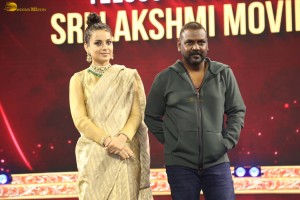Chandramukhi 2 Pre-Release Event attended by Raghava Lawrence, Kangana Ranaut, and Mahima Nambiar
