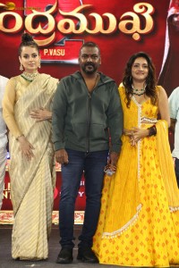 Chandramukhi 2 Pre-Release Event attended by Raghava Lawrence, Kangana Ranaut, and Mahima Nambiar