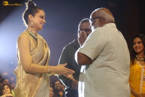 Chandramukhi 2 Pre-Release Event attended by Raghava Lawrence, Kangana Ranaut, and Mahima Nambiar