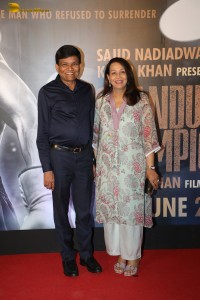 Chandu Champion Screening attended by Kartik Aaryan, Ananya Panday, Saiee Manjrekar, Shanaya Kapoor, Suniel Shetty, and others